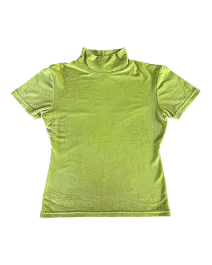 2000S EXPRESS TRICOT LIME TURTLENECK TOP