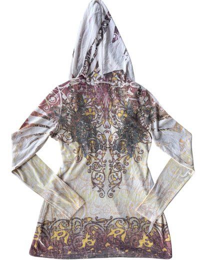 2000S COLOR IN MOTION BOHO FLORAL BLOUSE