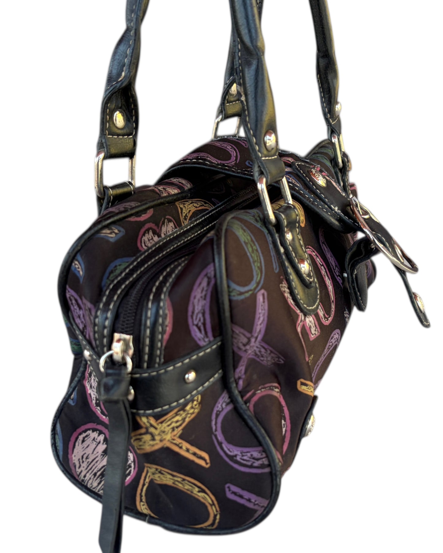 2000S XOXO BLACK XO PATTERN HANDBAG