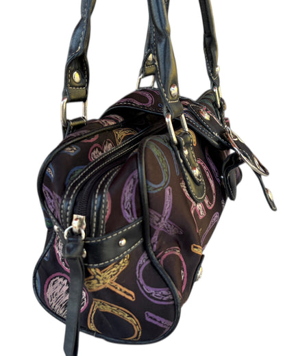 2000S XOXO BLACK XO PATTERN HANDBAG