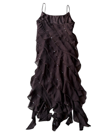 2000S EVA BLUE BROWN DRESS