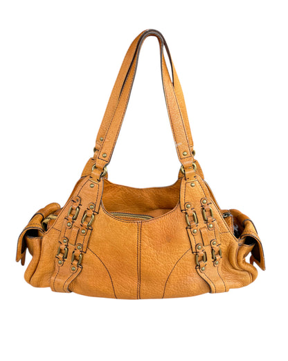 2000S COLE HAAN TAN LEATHER HANDBAG