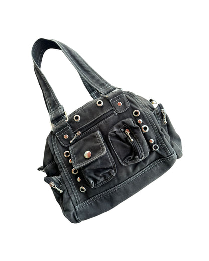 2000S BLACK DENIM HANDBAG