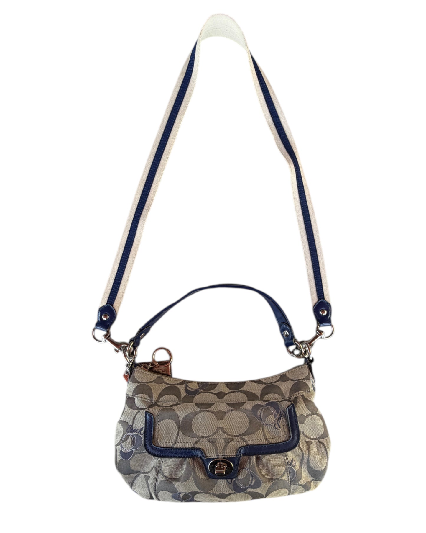 2000S COACH SIGNATURE CANVAS SHOULDER BAG