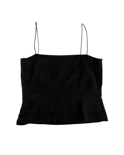2000S LOFT BLACK STRUCTURED CAMISOLE