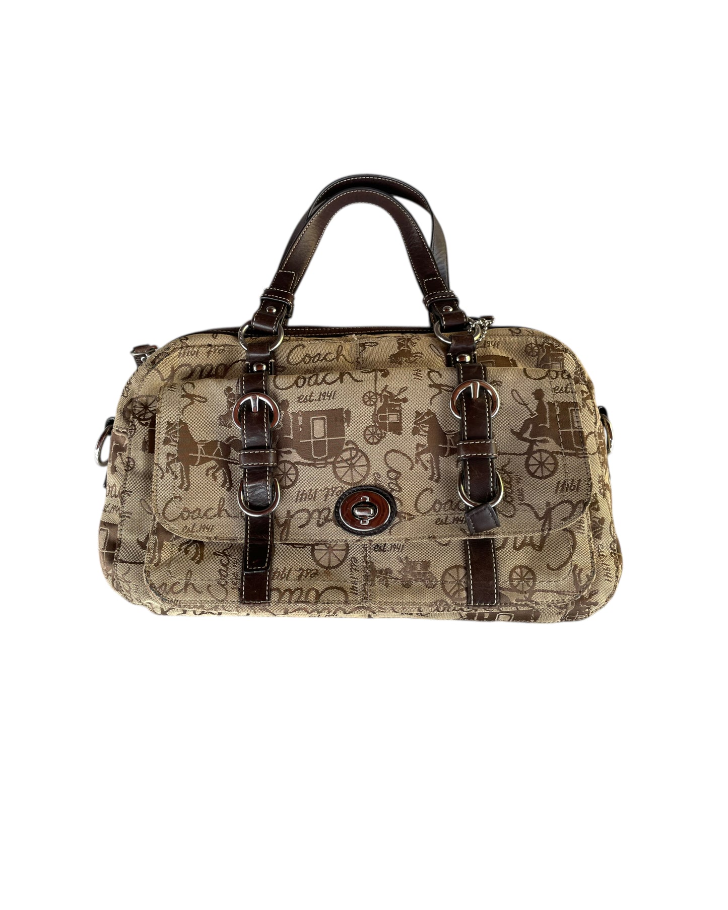 2000S COACH HORSE AND CARRIAGE CANVAS BAG