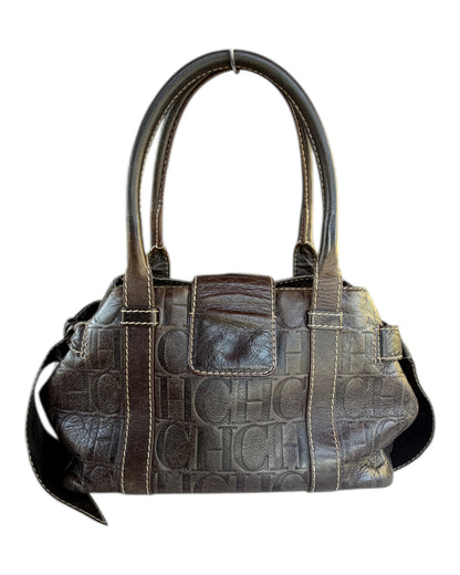 2000S CAROLINA HERRERA BROWN EMBOSSED