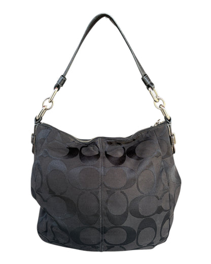 2000S COACH BLACK SIGNATURE SHOULDER BAG