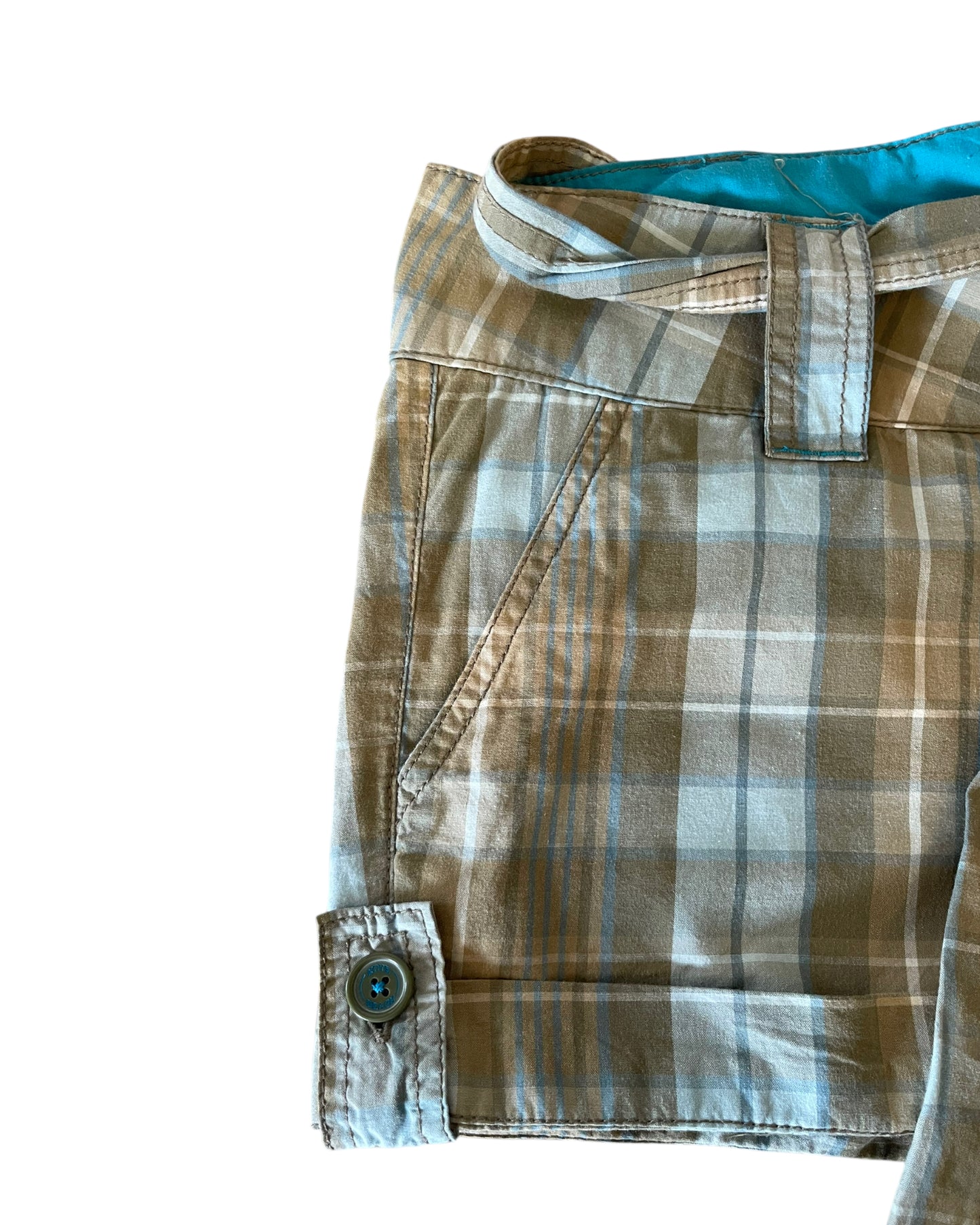 2000S DELIAS PLAID SHORTS