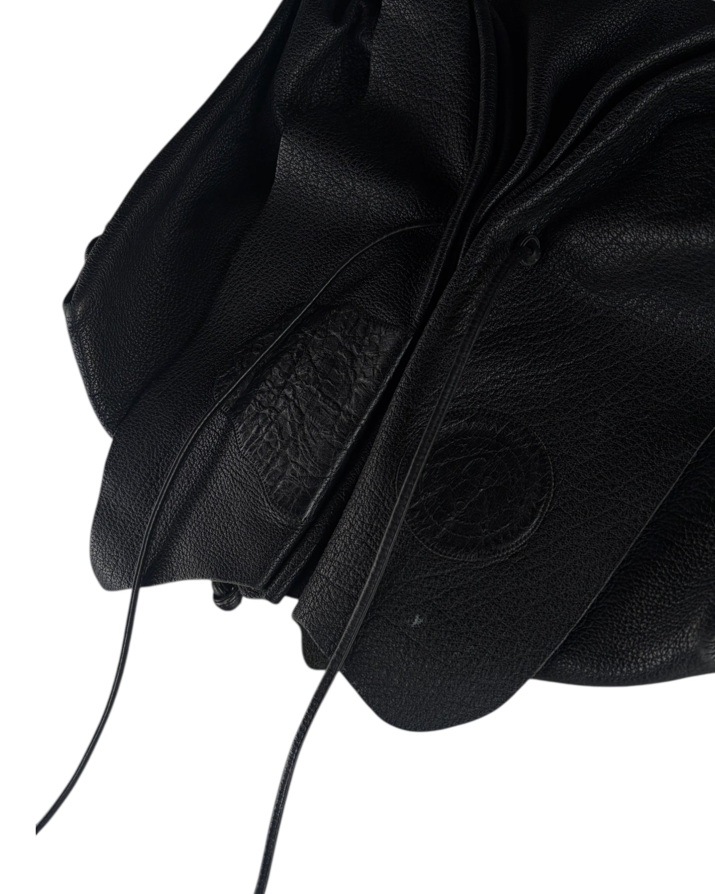 1980s MARIPOSA X CARLOS FALCHI LEATHER SLOUCHY BAG