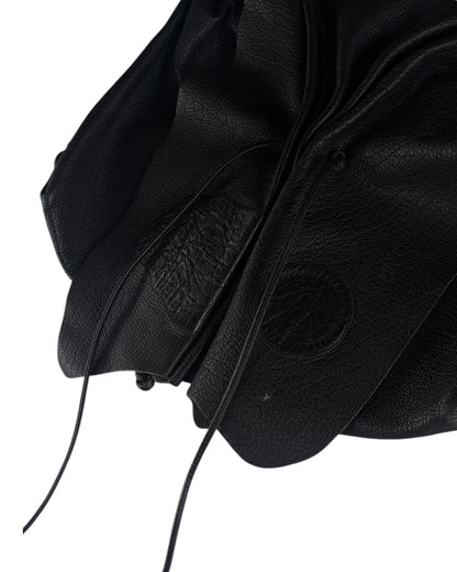 1980s MARIPOSA X CARLOS FALCHI LEATHER SLOUCHY BAG