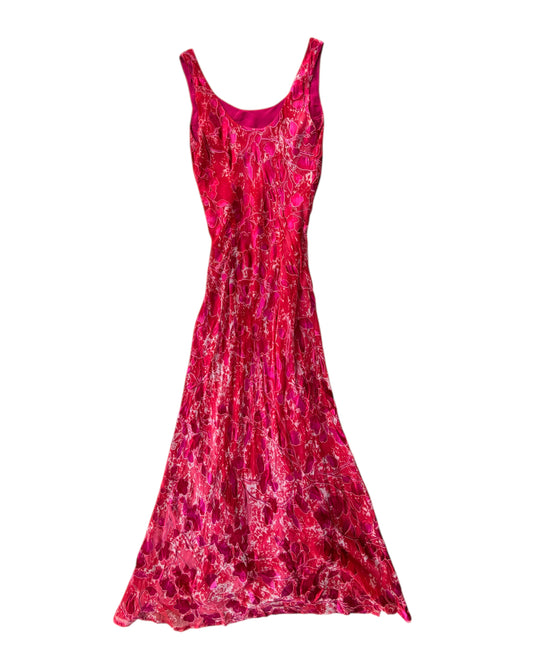 2000S CACHE RED FLORAL DRESS