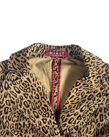 2000S KIKIT LEOPARD PRINT BLAZER JACKET