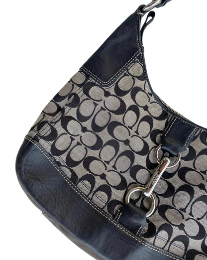 2000’S GREY & BLACK COACH LEATHER BAG