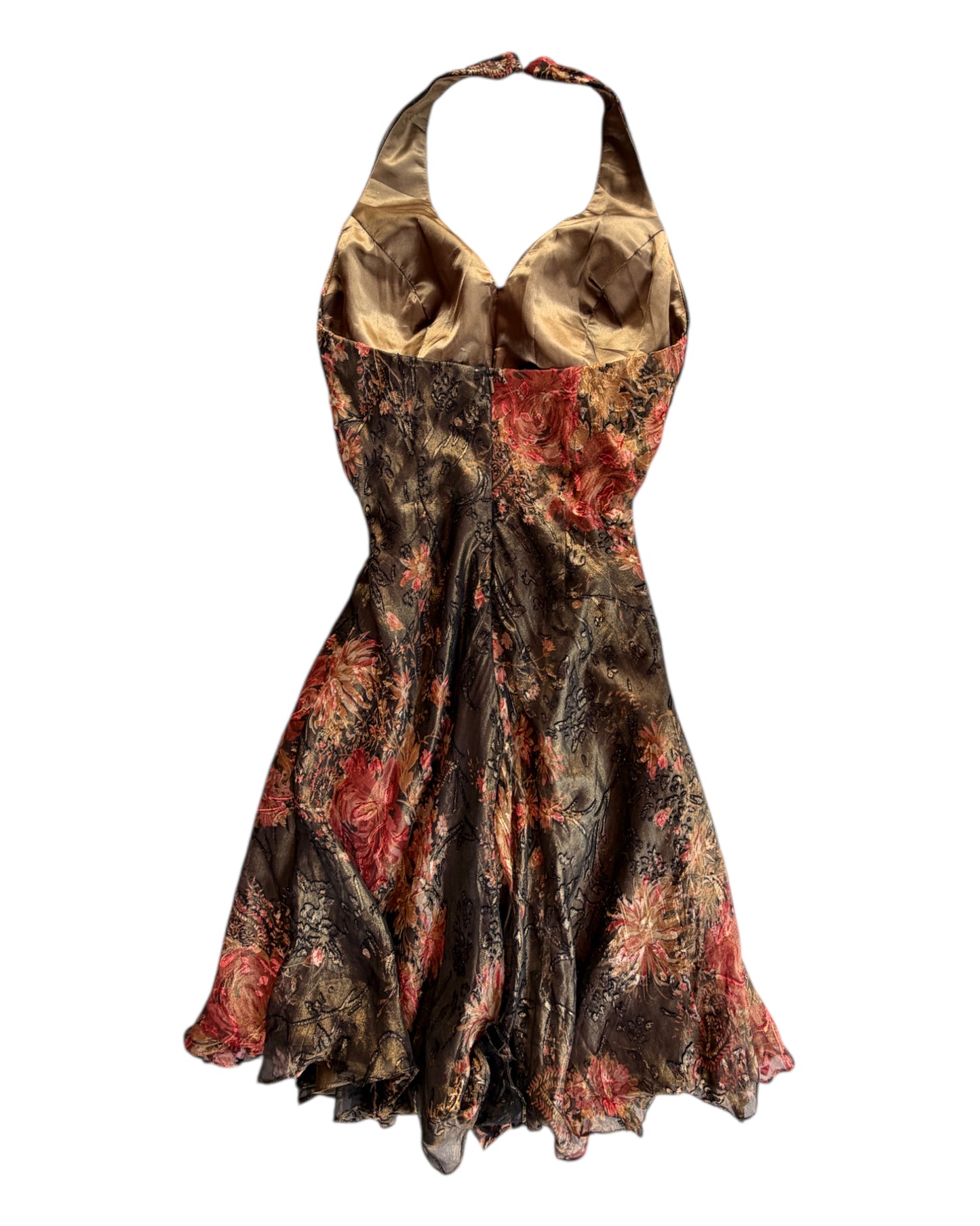 2000S TERANI HALTER DRESS