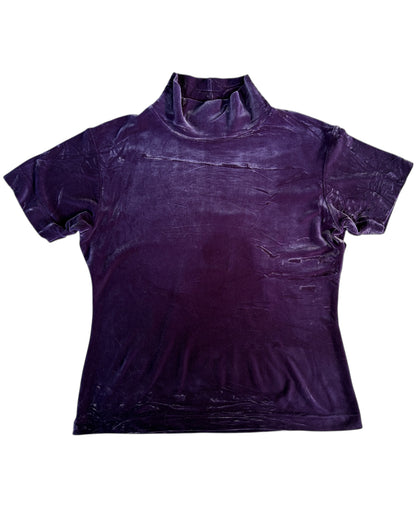 1990s MENDOCINO PURPLE VELVET TURTLENECK