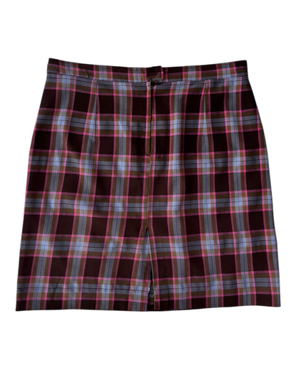 2000'S PINK PLAID SKIRT