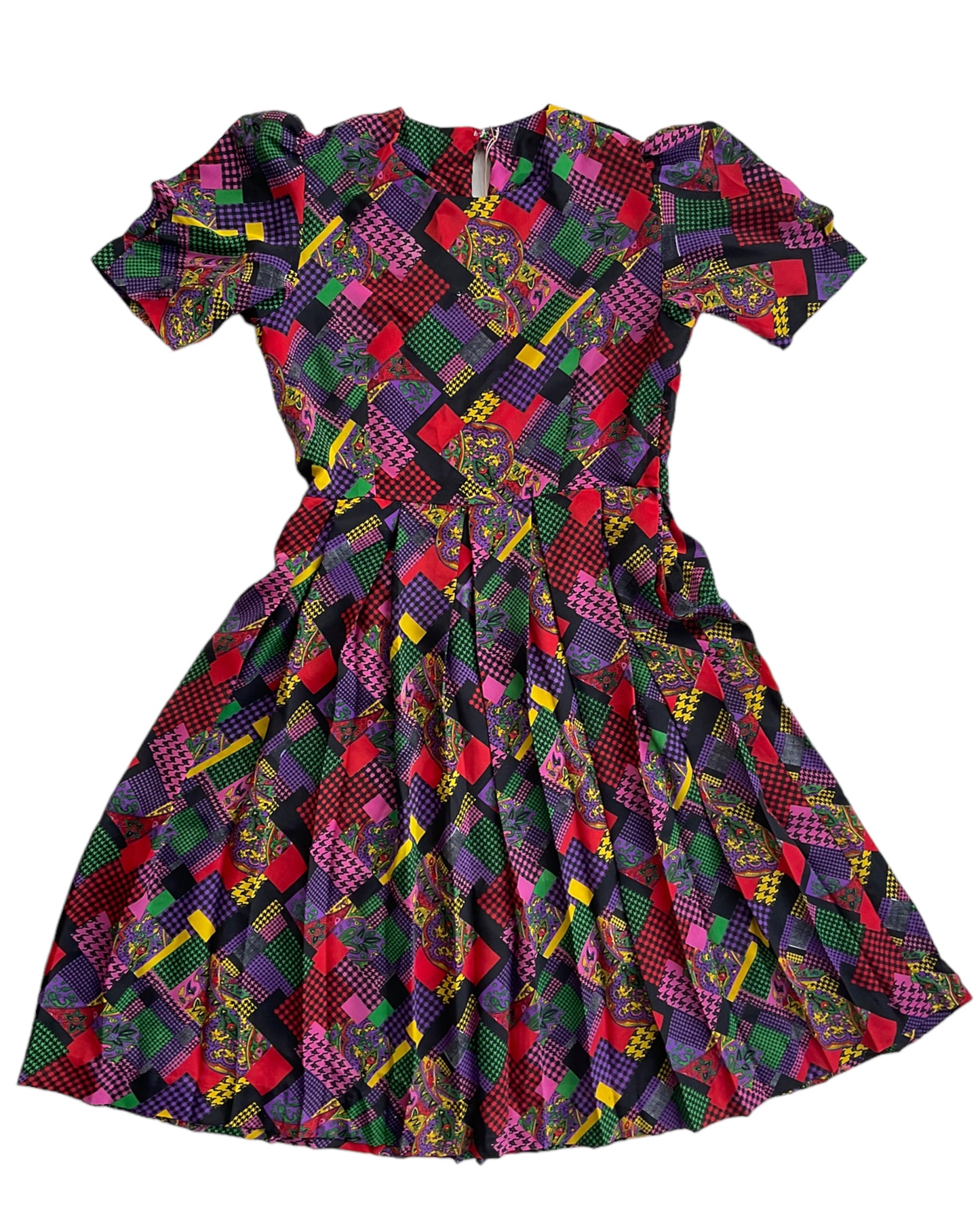 1980S HARLEEN'S ROMANTIC PATCHWORK DRESS