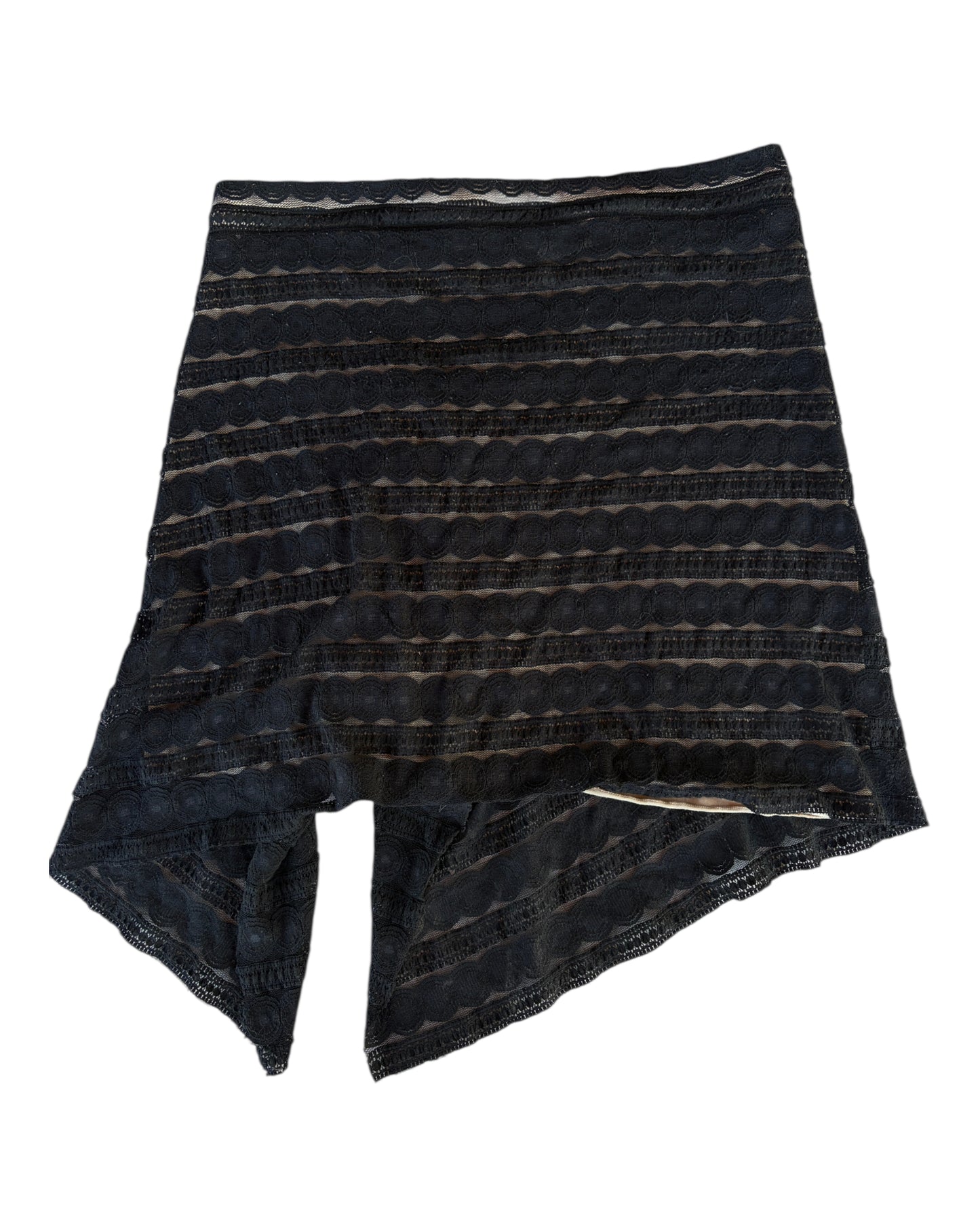 2000S MAX STUDIO BLACK LACE SKIRT