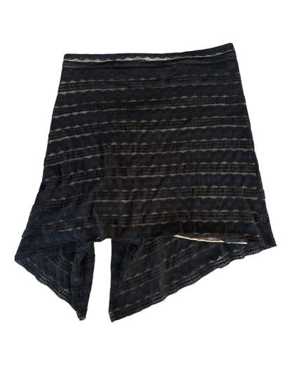 2000S MAX STUDIO BLACK LACE SKIRT