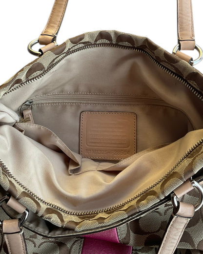 2000S COACH SIGNATURE TOTE BAG
