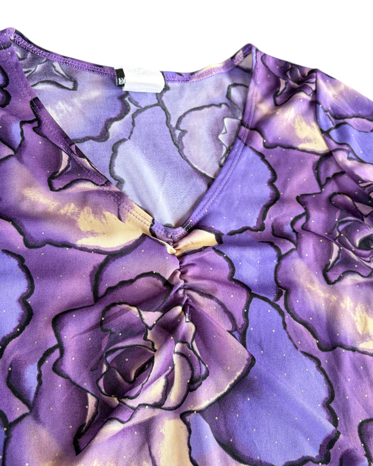 2000S FASHION BUG PURPLE ROSE TOP