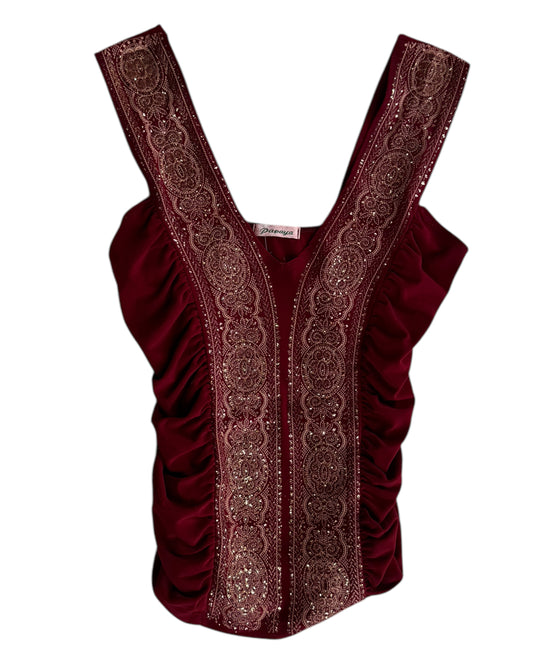 2000'S PAPAYA GLITTERS BLOUSE