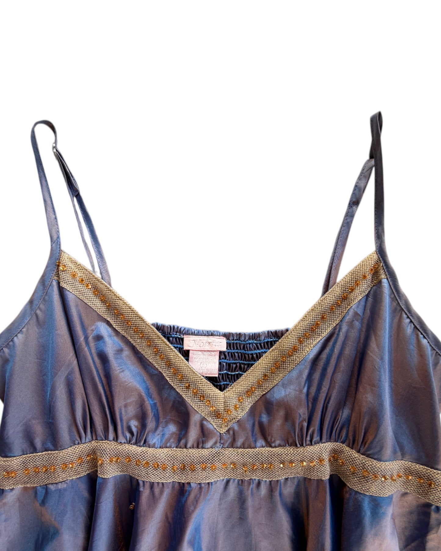 2000S NOLITA BLUE RAYON TOP