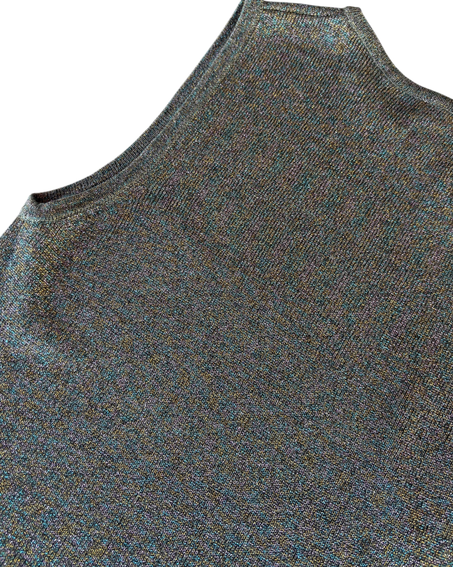 2000S JOSEPH A. METALLIC SILK SLEEVELESS TOP