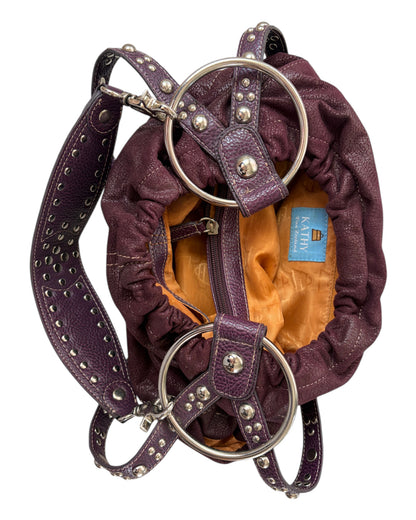2000S KATHY VAN ZEELAND STUD SHOULDER BAG