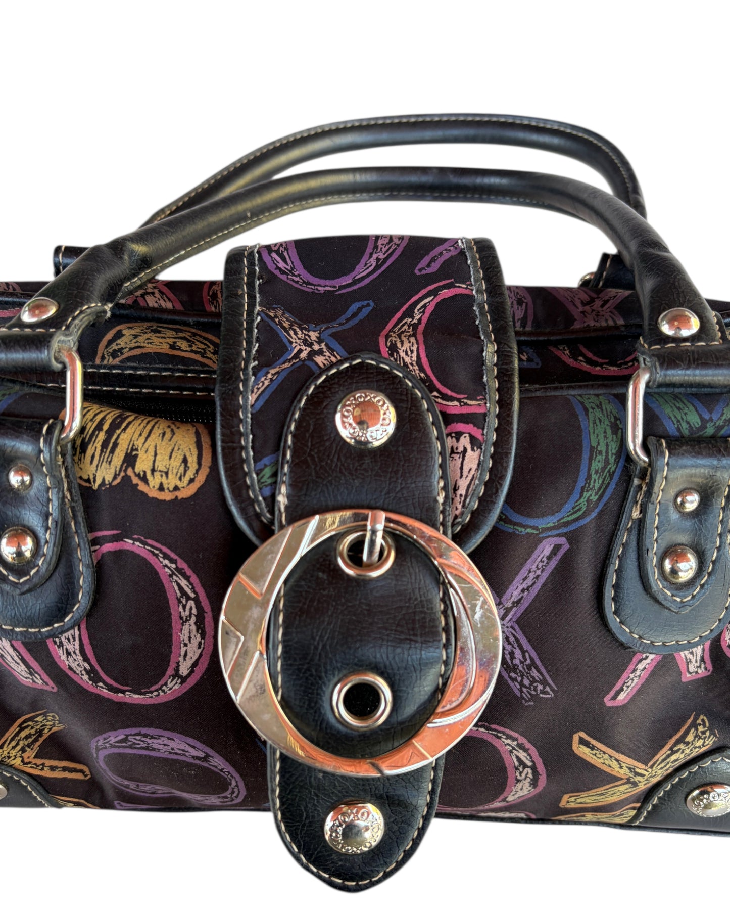 2000S XOXO BLACK XO PATTERN HANDBAG