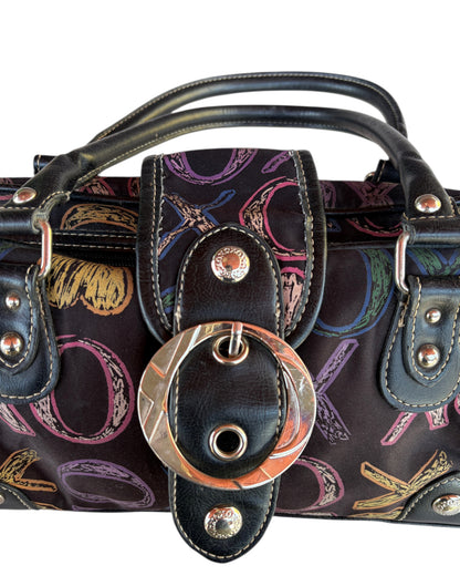 2000S XOXO BLACK XO PATTERN HANDBAG