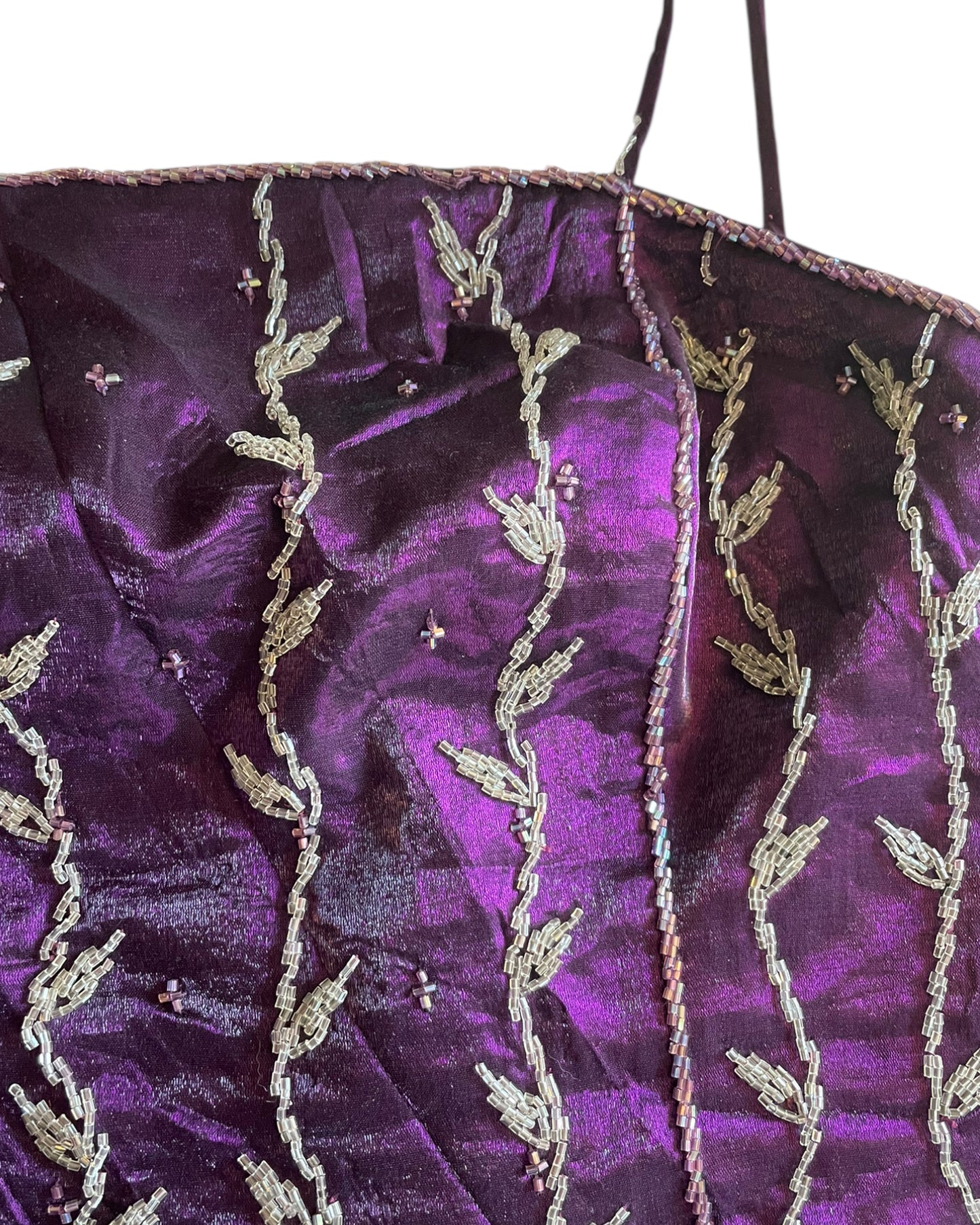 2000S PURPLE EMBROIDERED CORSET