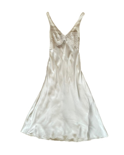 2000S OSCAR DE LA RENTA PINK LABEL SLIP DRESS