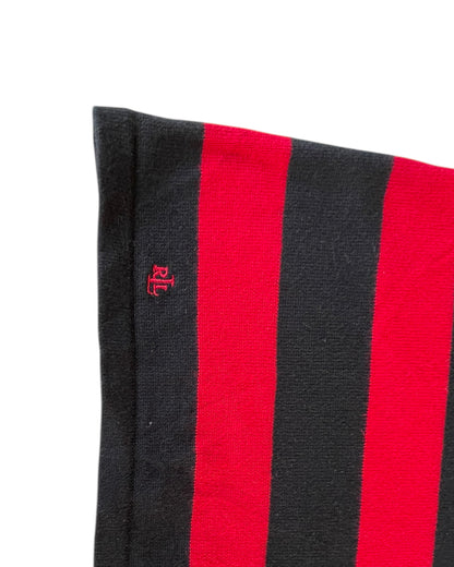 2000S LAUREN RALPH LAUREN RED BLACK STRIPED