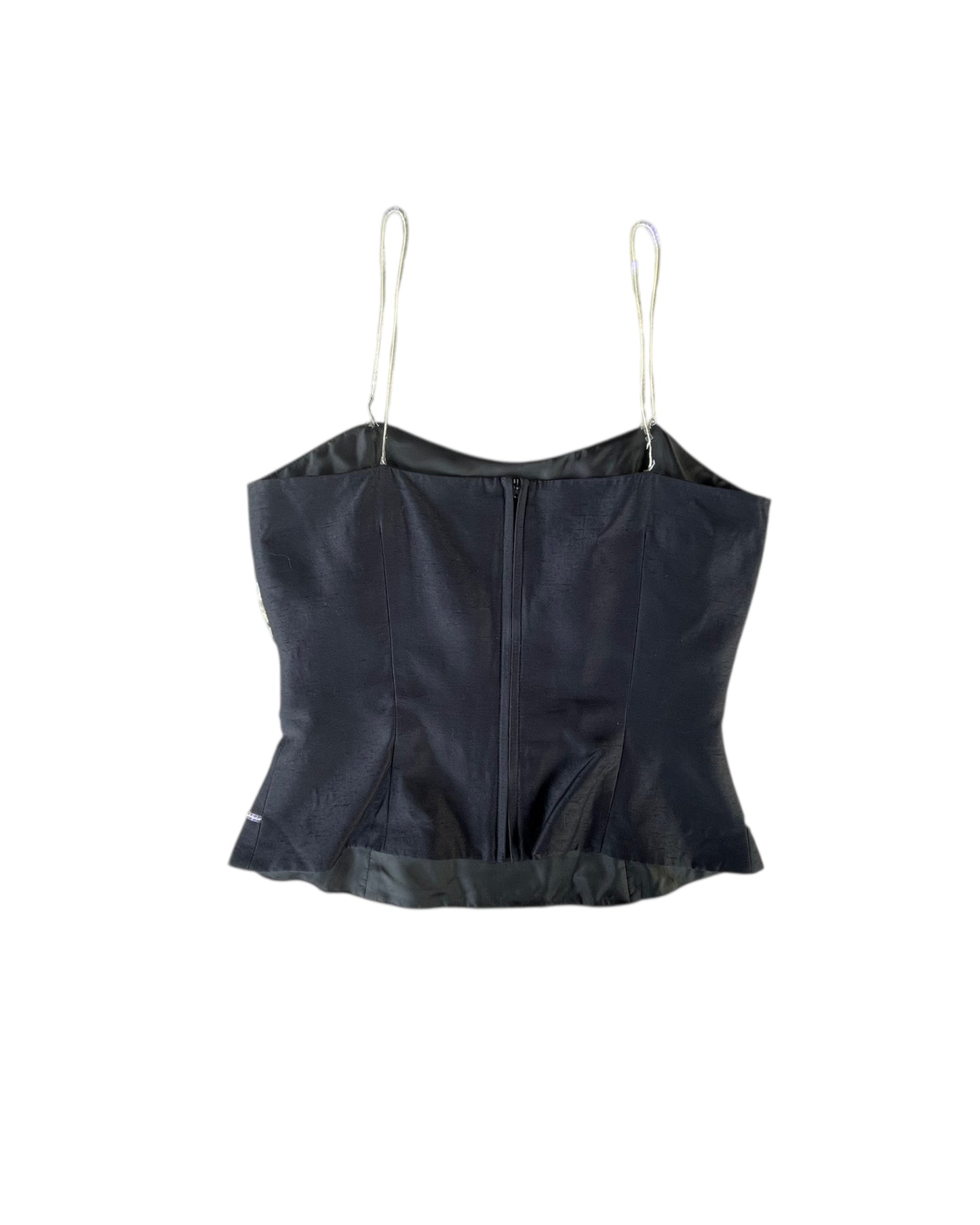 2000S MERCEDES FUENTES BLACK BEADED TWO PIECE SET