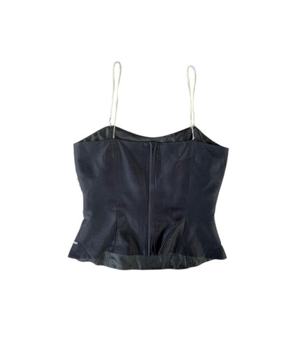 2000S MERCEDES FUENTES BLACK BEADED TWO PIECE SET