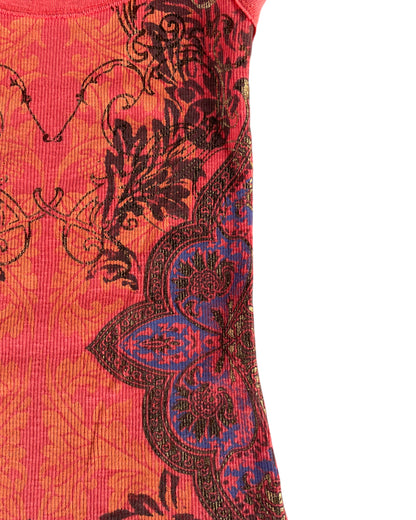 2000S FANG ORANGE PAISLEY TANK TOP