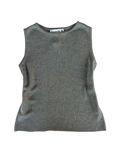 2000S JOSEPH A. METALLIC SILK SLEEVELESS TOP