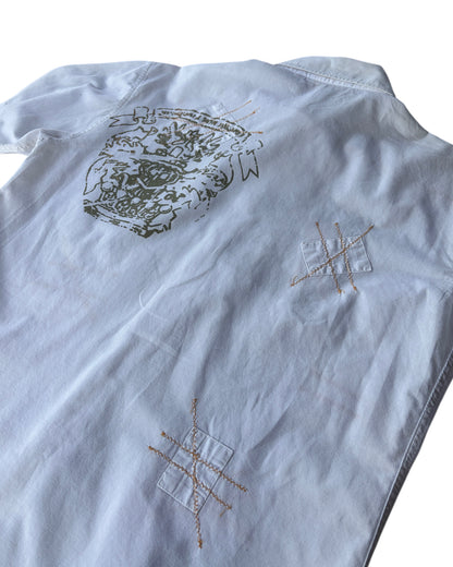 2000S FRANKY MAX WHITE GRAPHIC SHORT SLEEVE SHIRT