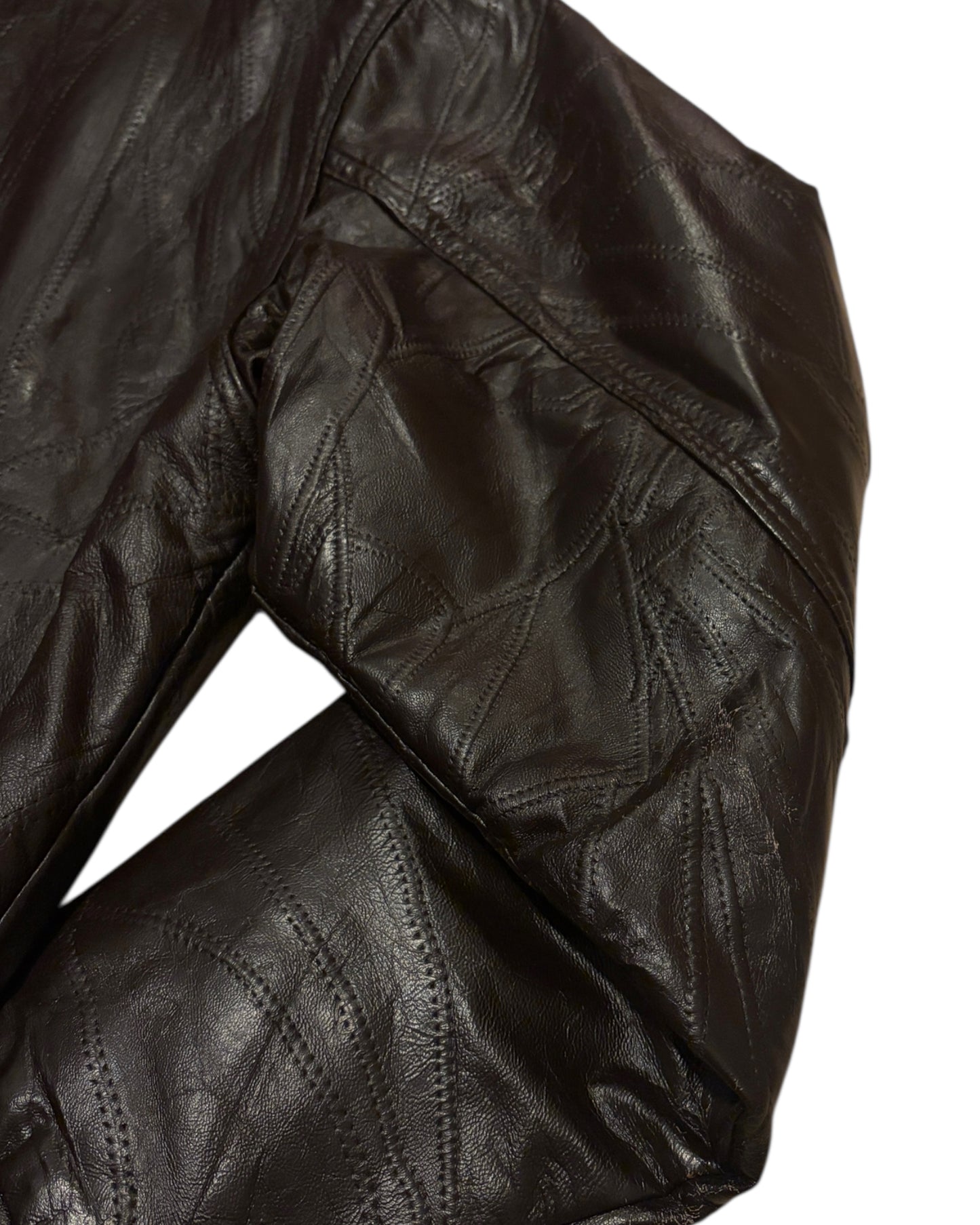 1990S BOTANY LEATHER JACKER