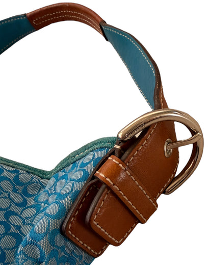 2000S COACH BLUE SHOULDER BAG