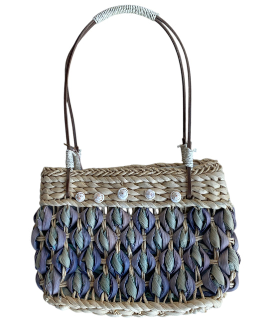 1990'S VALERIA STRAW BASKET BAG