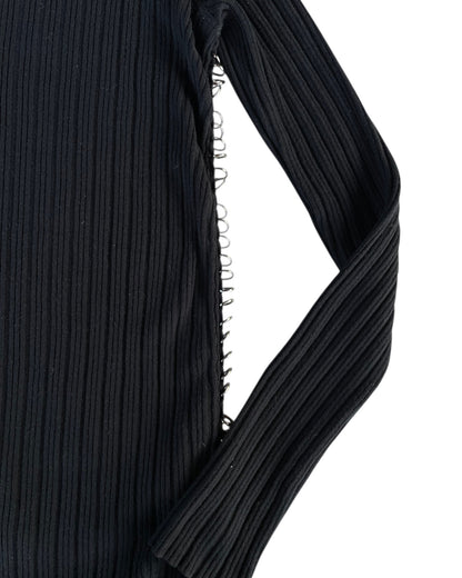 2000S ROBERTO CAVALLI BLACK RIBBED LONG SLEEVE