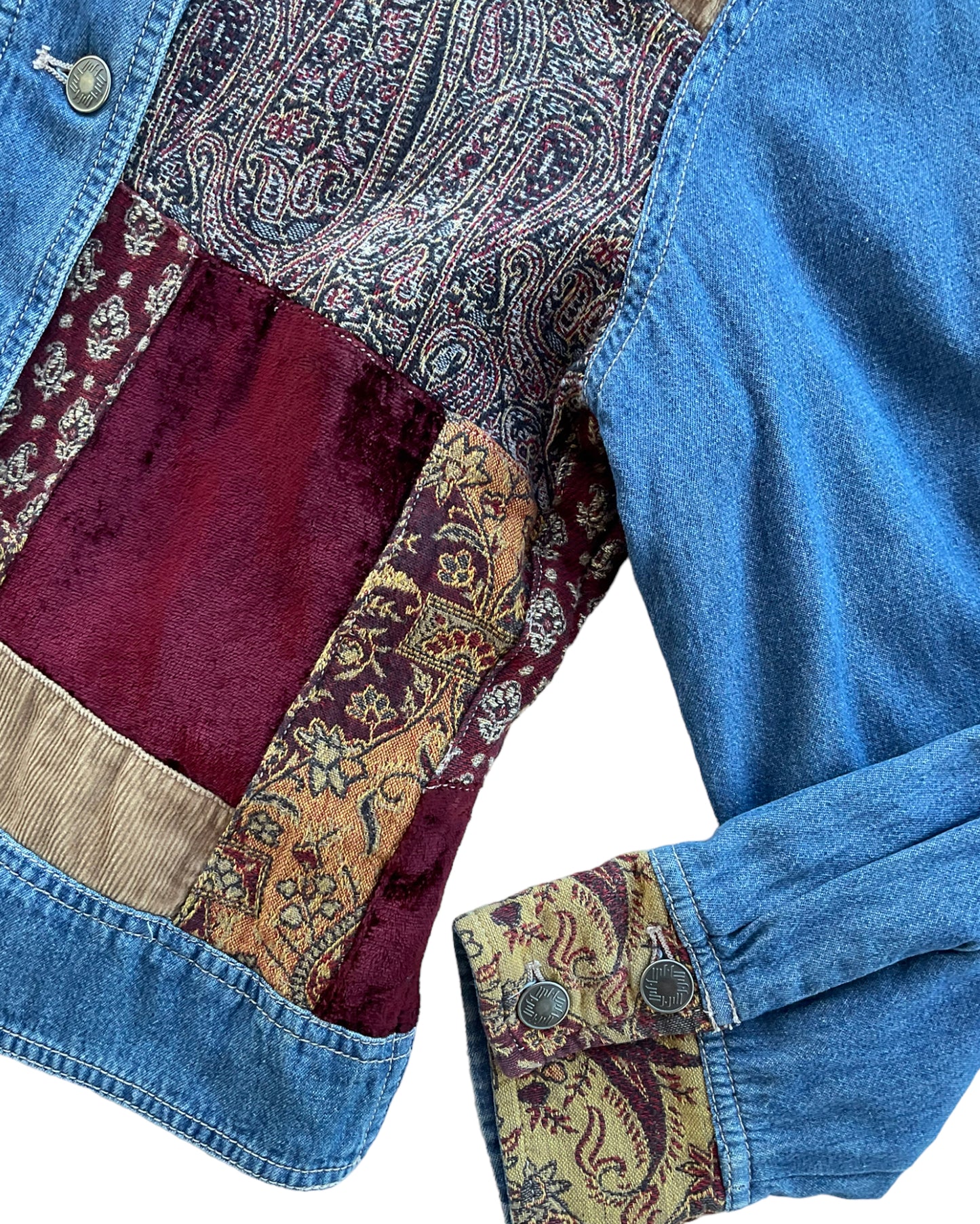 2000s OUT OF THE BLUE DENIM PATCHWORK JACKET