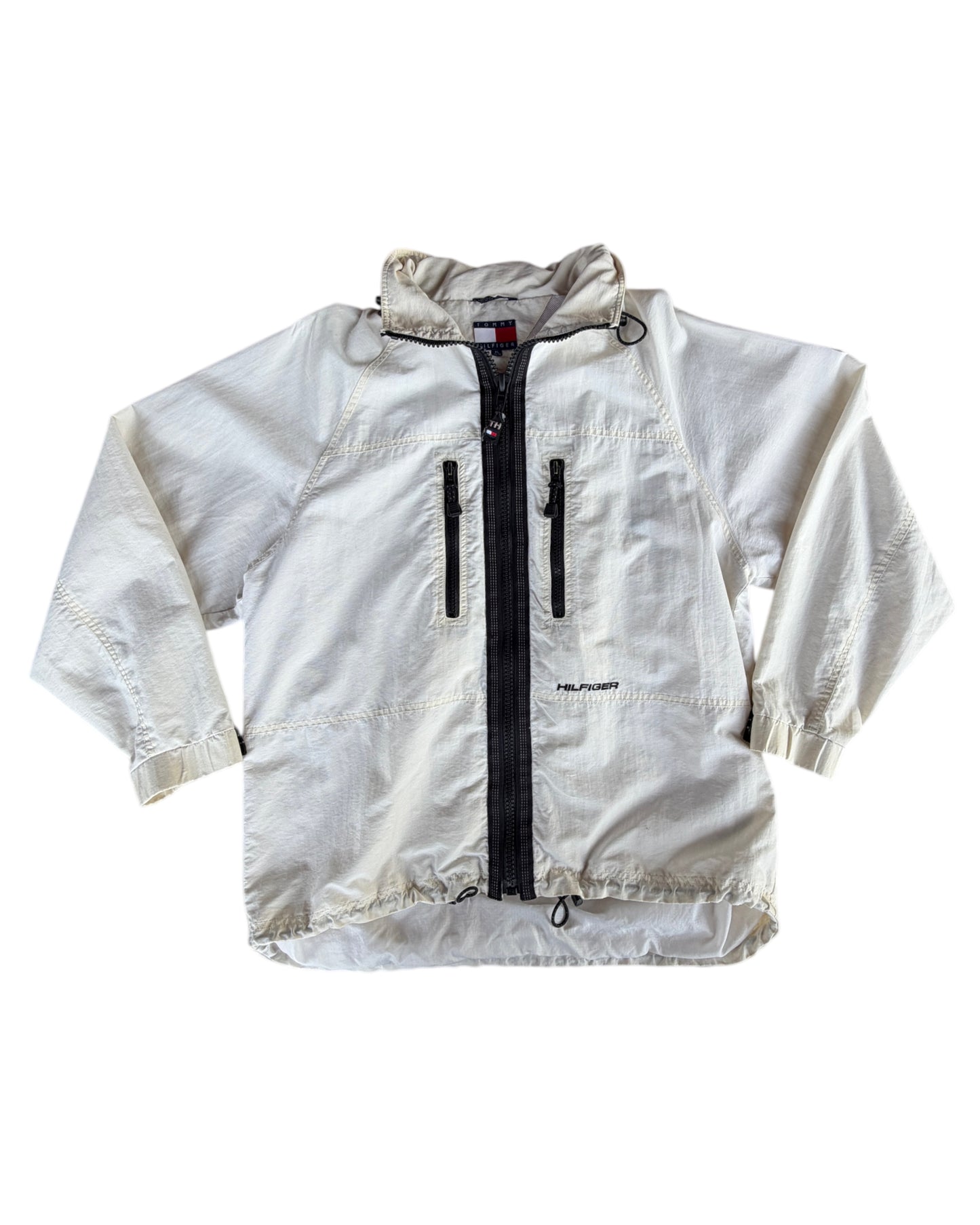 2000S TOMMY HILFIGER WHITE HOODED JACKET