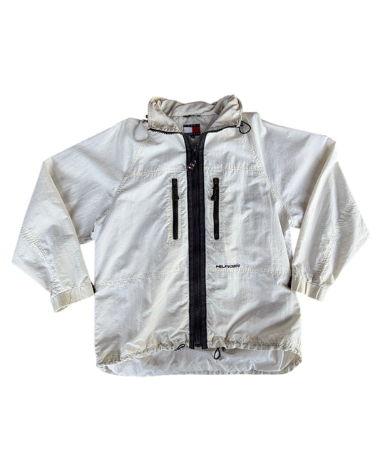 2000S TOMMY HILFIGER WHITE HOODED JACKET