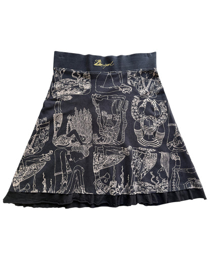 2000S DESIGUAL SMALL SKIRT
