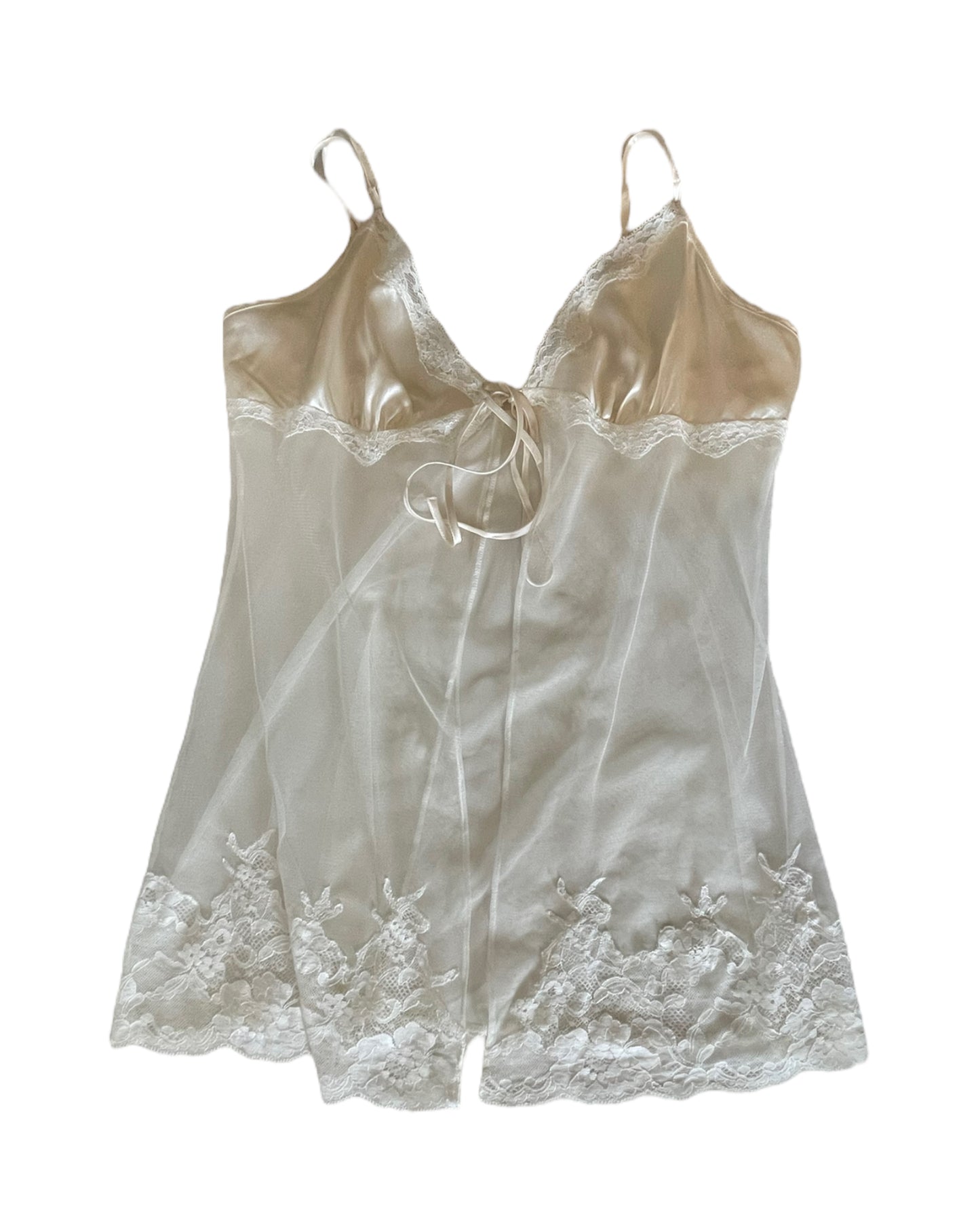 2000S VICTORIAS SECRET WHITE LACE BABYDOLL