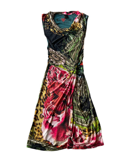 2000S DESIGUAL TROPICAL DRESS